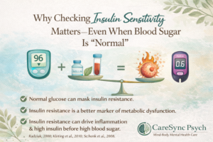 insulin sensitivity vs blood sugar on scale for caresync psych