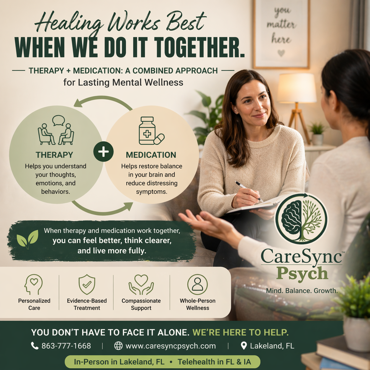 CareSync Psych Combined Approach -Psychiatry and Therapy