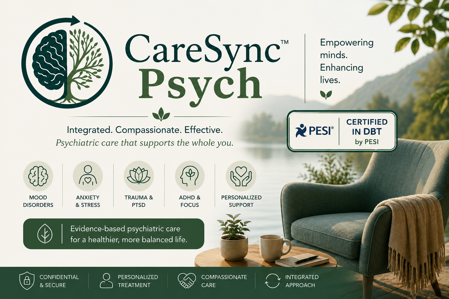 Integrated Psychotherapy Services | CBT, DBT, Behavioral Therapy & Motivational Interviewing | CareSync Psych
